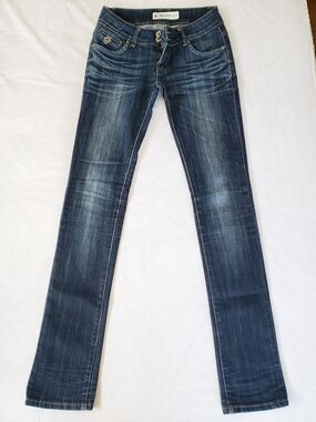Women's Dark Blue Slim Straight Jeans